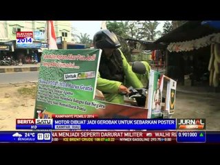 Motor Dimodifikasi Jadi Gerobak untuk Kampanye