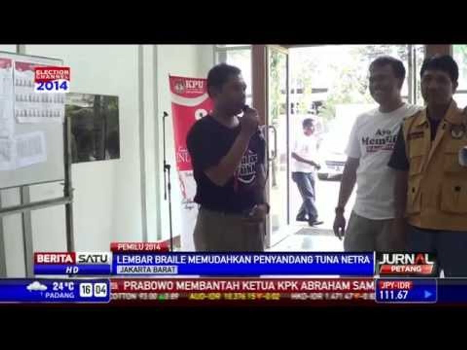 KPU Jakbar Sosialisasi Surat Suara Braile untuk Tuna Netra
