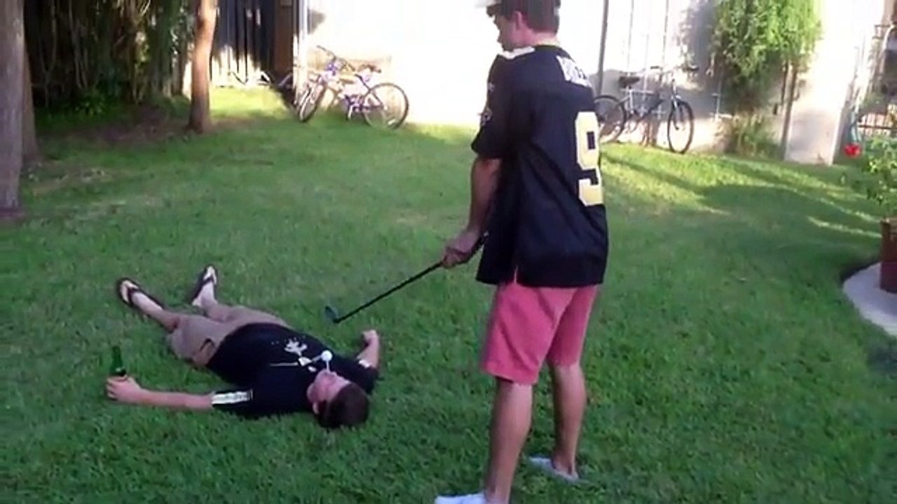 Golf Trick Shot Fail Results In Impaled Tongue