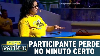 Participante perde no Minuto Certo