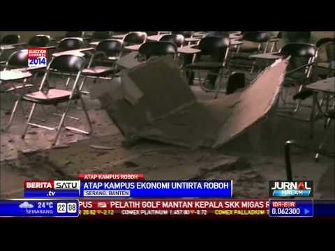 Atap Kampus Ekonomi Untirta Ambruk