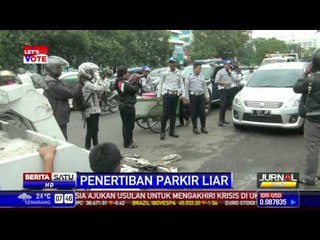 Belasan Mobil Parkir Liar di Jalan Salemba Digembosi Petugas
