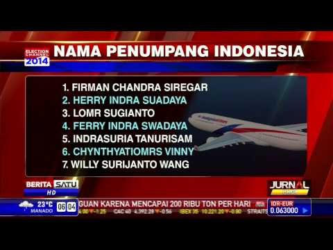 Inilah 7 Nama WNI Penumpang Malaysia Airlines