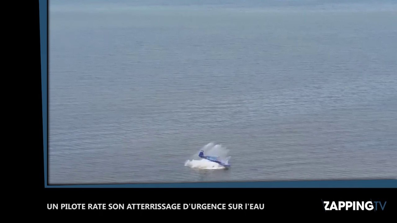 Un pilote rate son amerrissage d’urgence et fait retourner son avion, les images chocs (Vidéo)