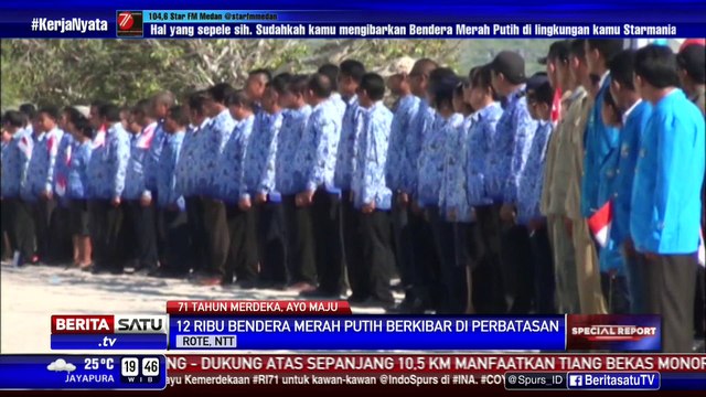 12 Ribu Merah Putih Berkibar di Perbatasan RI-Australia