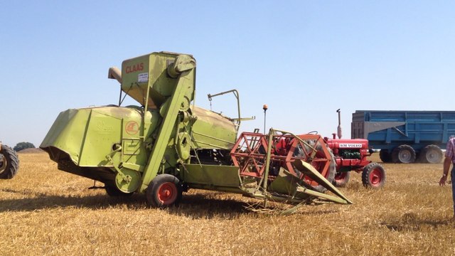 Rassemblement de vieilles moissonneuses-batteuses