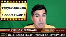 Seattle Seahawks vs. Minnesota Vikings Free Pick Prediction NFL Pro Football Odds Preview 8-18-2016