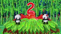 Five Little Pandas Jumping on the Bed | Nursery Rhymes & Kids Songs - ABCkidTV