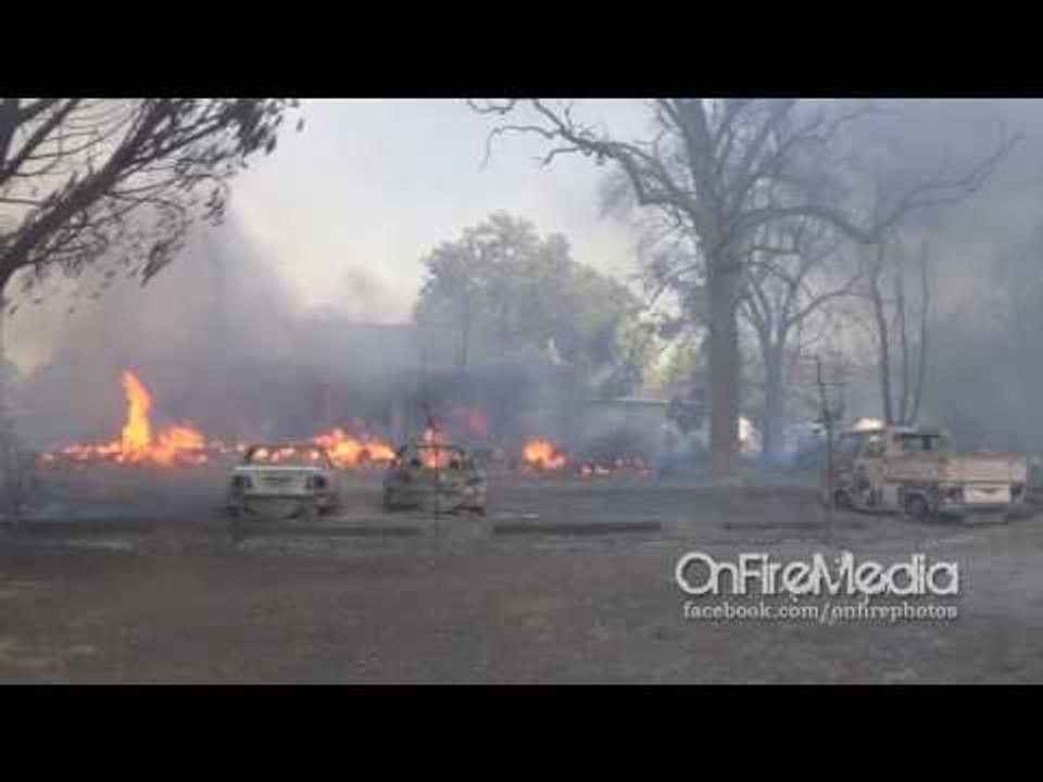Firefighters Battle Clayton Wildfire as It Engulfs Homes in Lower Lake, California