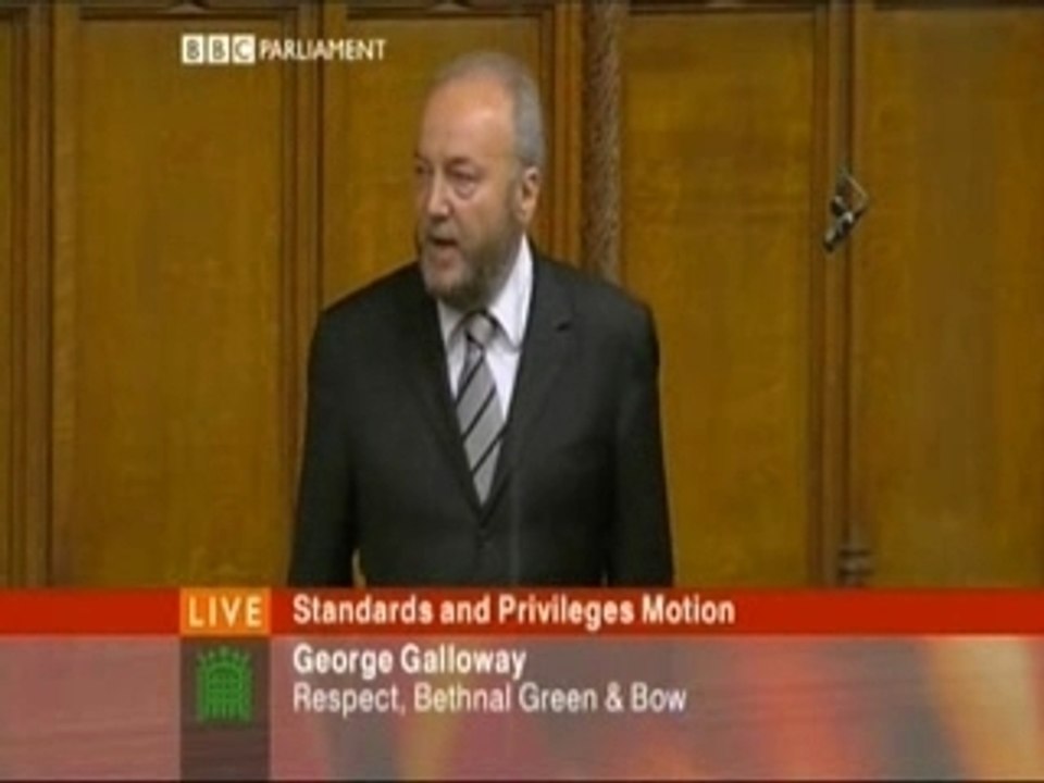 Georges Galloway gagged.