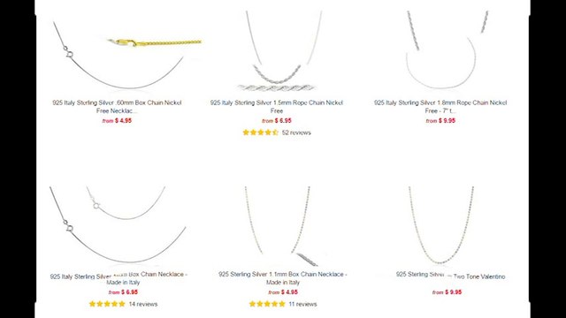 925 Silver Chains Collection