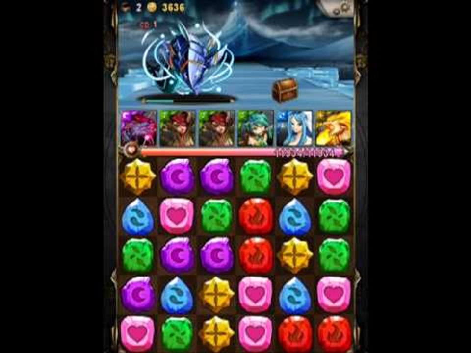 神魔之塔 - 日月狼偽木隊打「水機龍之傳說」超級