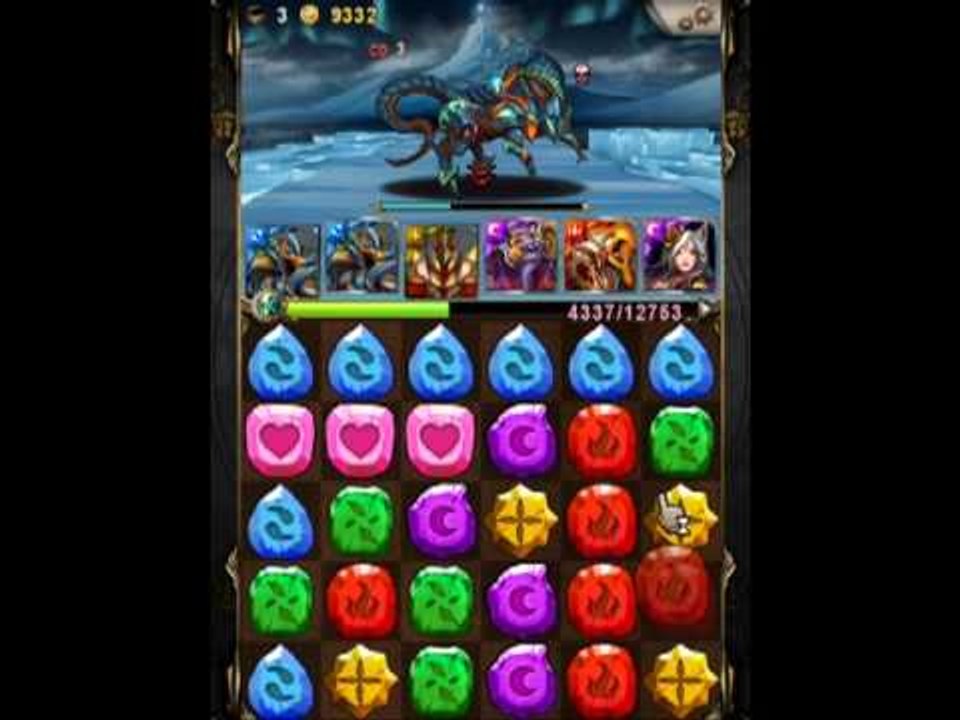 神魔之塔 - 水遊配妲己打「水機龍之傳說」超級 (無人聲版)