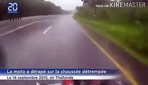 L'incroyable réflexe d'un motard qui sauve sa petite amie ! - vidéo Dailymotion