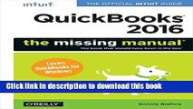 [Popular] QuickBooks 2016: The Missing Manual: The Official Intuit Guide to QuickBooks 2016