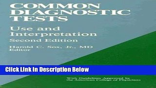 Ebook Common Diag Tests: Use and Interpretation Free Online