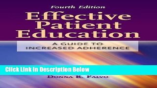Books Effective Patient Education: A Guide To Increased Adherence Free Download