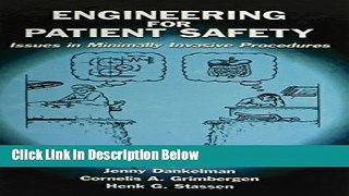 Ebook Engineering for Patient Safety: Issues in Minimally Invasive Procedures (Human Error and