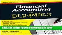 [Popular] Financial Accounting For Dummies Kindle Free