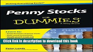 [Popular] Penny Stocks For Dummies Hardcover Online