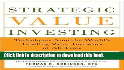 [Popular] Strategic Value Investing: Practical Techniques of Leading Value Investors: Techniques