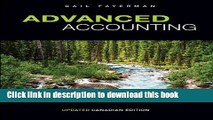 [Popular] Advanced Accounting, Canadian Edition, Updated Version Hardcover Online