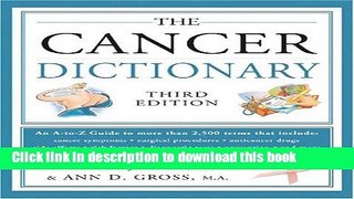 [Popular Books] The Cancer Dictionary Free Online