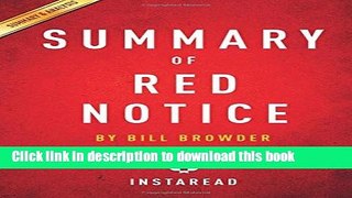 [Popular] Summary of Red Notice: by Bill Browder | Includes Analysis Paperback Free