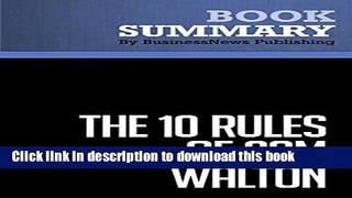 [Popular] Summary: The 10 Rules Of Sam Walton - Michael Bergdahl: Success Secrets for Remarkable