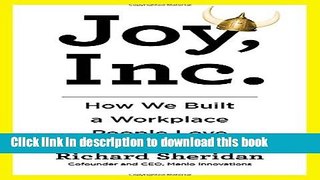 [Popular] Joy, Inc.: How We Built a Workplace People Love Kindle Collection