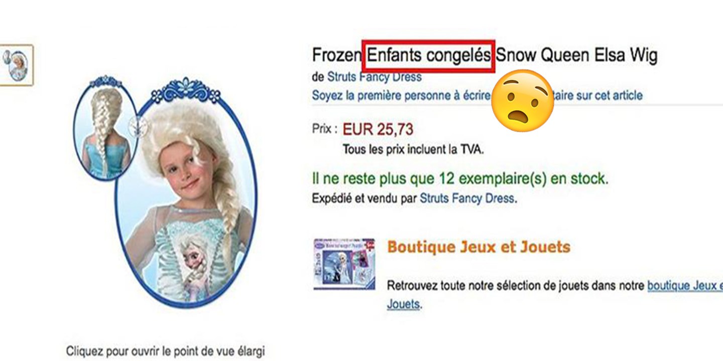 Les traductions foireuses dénichées sur les sites de shopping