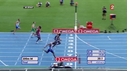 Le sprinter Christophe Lemaitre, en cinq finales internationales sur 200m