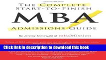 [Download] Complete Start-to-Finish MBA Admissions Guide Hardcover Free