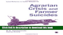 [Download] Agrarian Crisis and Farmer Suicides (Land Reforms in India series) Hardcover Free