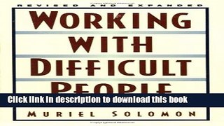 [Popular] Working with Difficult People Paperback Online