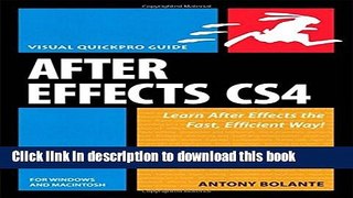 [Download] After Effects CS4 for Windows and Macintosh: Visual QuickPro Guide Paperback Free