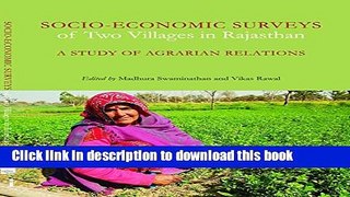[Popular] Socio-Economic Surveys of Two Villages in Rajasthan: A Study of Agrarian Relations