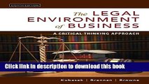 [Popular] The Legal Environment of Business: A Critical Thinking Approach (8th Edition) Kindle Free