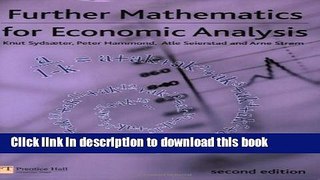 [Popular] Further Mathematics for Economic Analysis (2nd Edition) Kindle Online