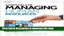 [Popular] Essentials of Managing Human Resources Paperback Collection