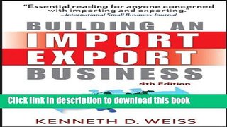 [Popular] Building an Import / Export Business Kindle Free