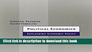 [Popular] Political Economics: Explaining Economic Policy Kindle Free