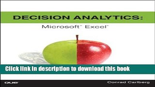 [Popular] Decision Analytics: Microsoft Excel Kindle Collection