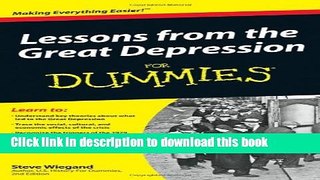 [Popular] Lessons from the Great Depression For Dummies Hardcover Collection