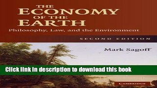 [Popular] The Economy of the Earth: Philosophy, Law, and the Environment Paperback Online