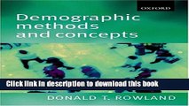 [Popular] Demographic Methods and Concepts Kindle Collection