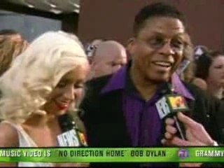Christina Aguilera & Herbie Hancock @ 48thGrammys Red Carpet