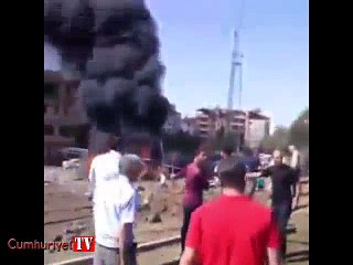 Elazığ'daki patlama anından hemen sonrası kamerada