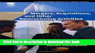 [Popular] Mergers, Acquisitions, and Other Restructuring Activities Kindle Free