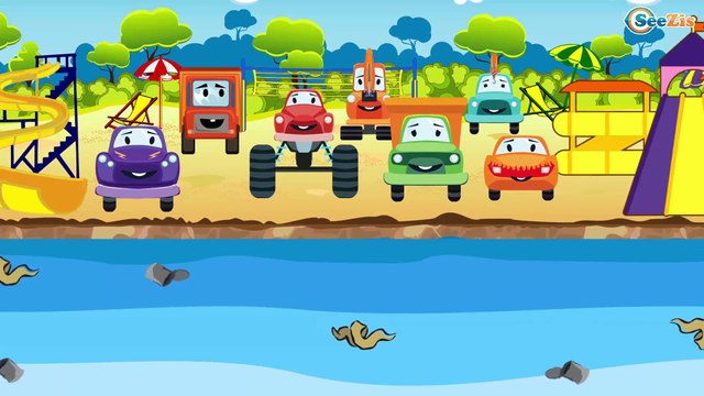 Cartoon for children about Excavator & Crane & other Cars. Diggers & Trucks Construction Cartoons